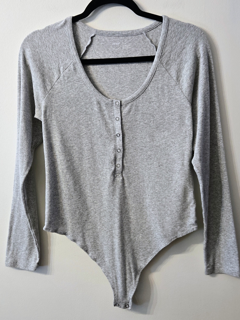 Aerie Long-Sleeve Henley Bodysuit